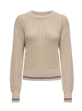 Maglia Only Lasa beige per donna