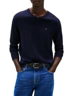 Maglia Tommy Hilfiger Essential blu scuro per uomo