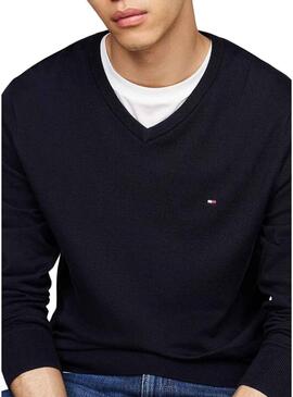 Maglia Tommy Hilfiger Essential blu scuro per uomo