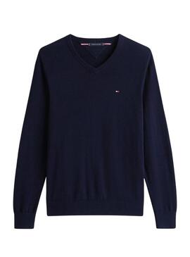 Maglia Tommy Hilfiger Essential blu scuro per uomo