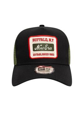 Cappellino New Era Trucker Patch nero per uomo.