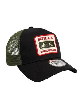 Cappellino New Era Trucker Patch nero per uomo.