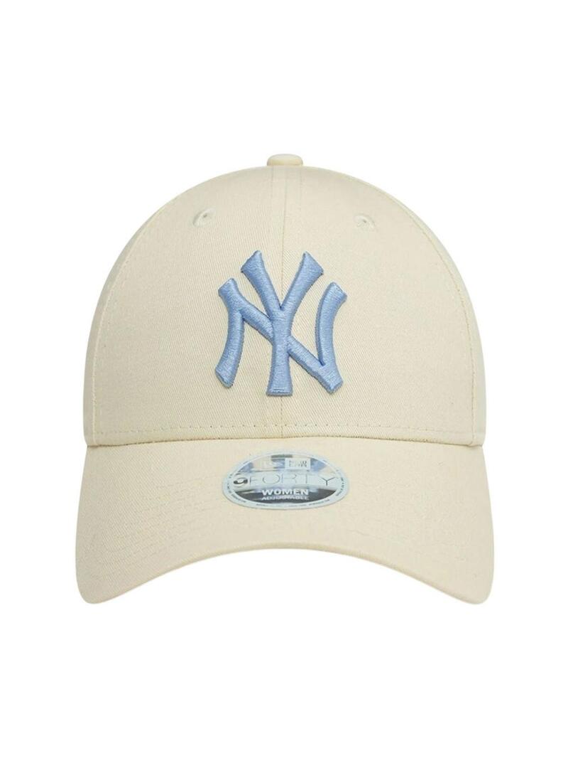 Cappello New Era Metallic Logo beige per donna