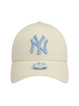 Cappello New Era Metallic Logo beige per donna