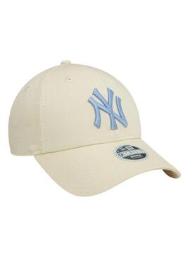 Cappello New Era Metallic Logo beige per donna