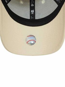 Cappello New Era Metallic Logo beige per donna