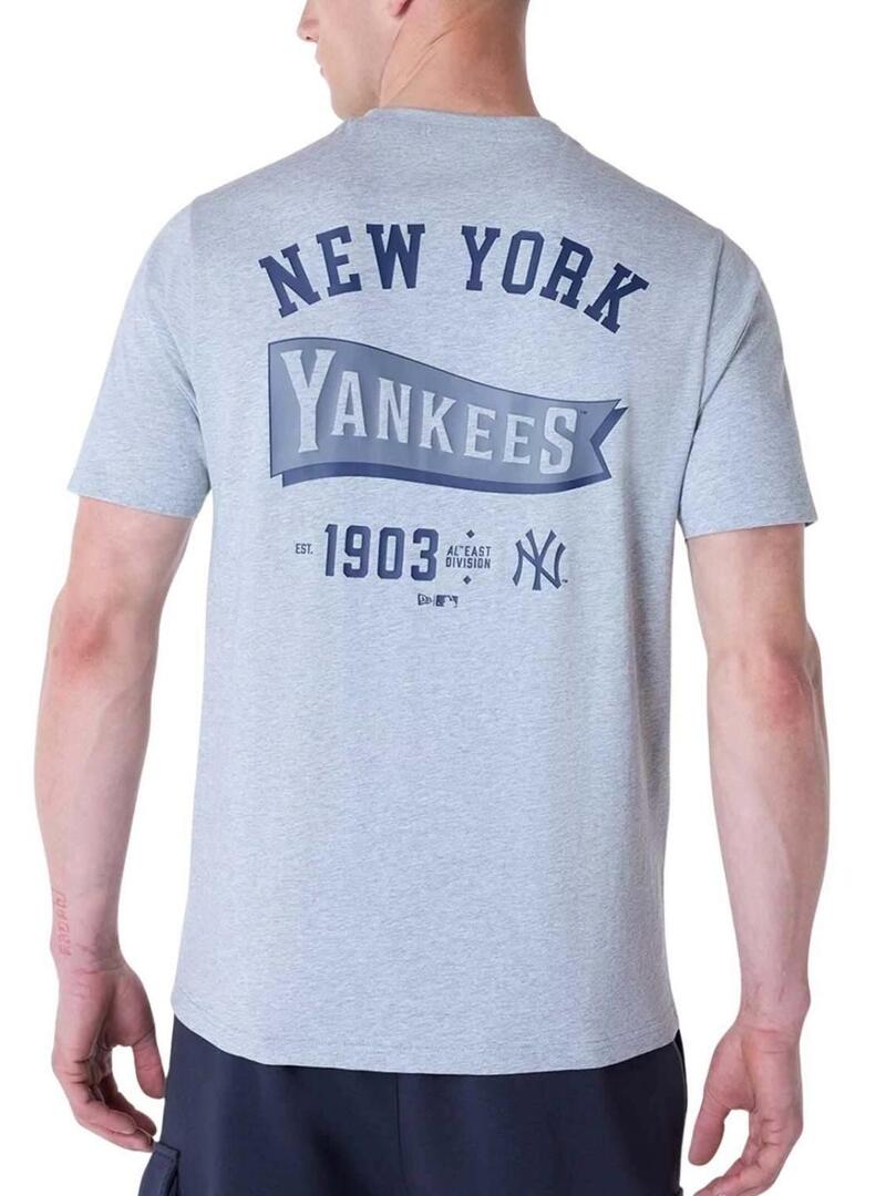 Maglietta New Era Yankees grigia per uomo