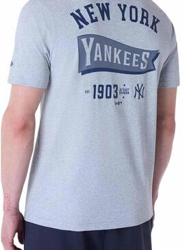 Maglietta New Era Yankees grigia per uomo