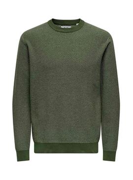 Maglia Only and Sons Morgan verde per uomo