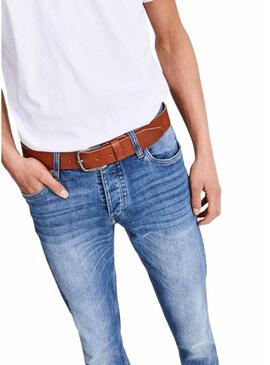 Cintura Jack and Jones Paul marrone per uomo.