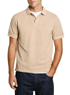 Polo Pepe Jeans New Oliver beige per uomo