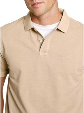 Polo Pepe Jeans New Oliver beige per uomo