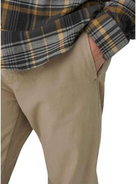 Pantaloni Only and Sons Free beige per uomo