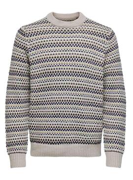 Maglione Only and Sons Musa grigio per uomo