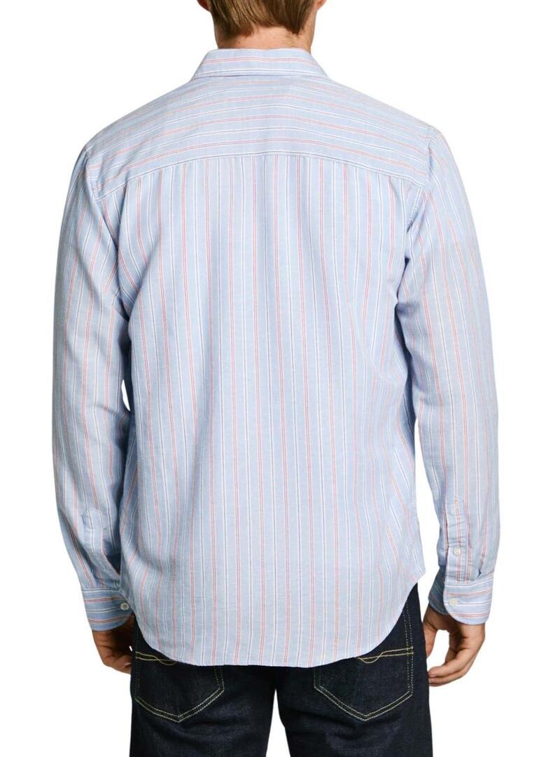 Camicia Pepe Jeans Alphonso blu per uomo