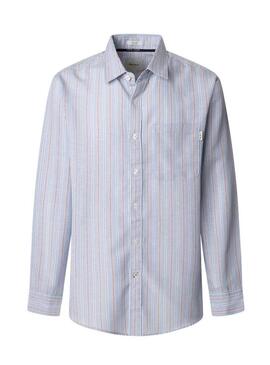 Camicia Pepe Jeans Alphonso blu per uomo