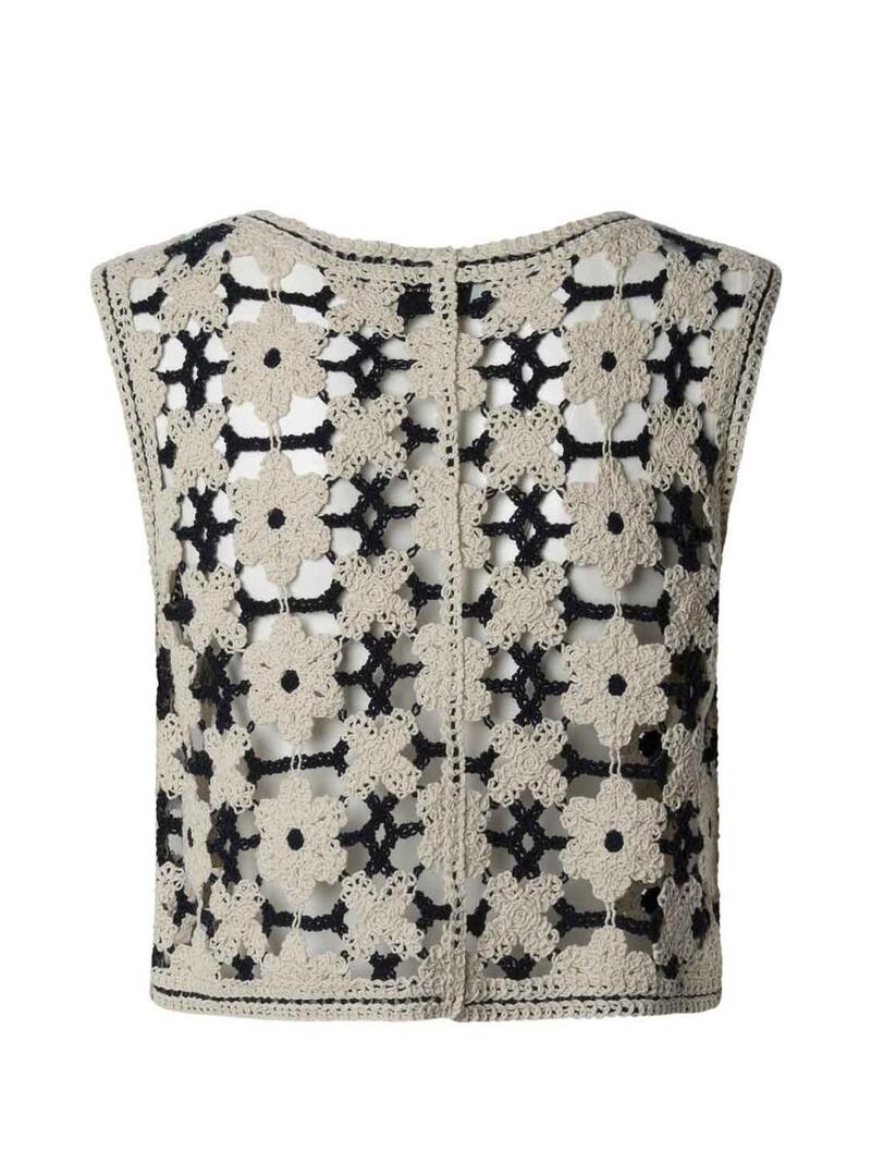 Gilet Pepe Jeans Olivia all'uncinetto per donna