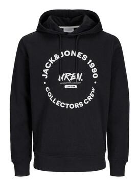 Felpa Jack and Jones Simon nera per uomo.