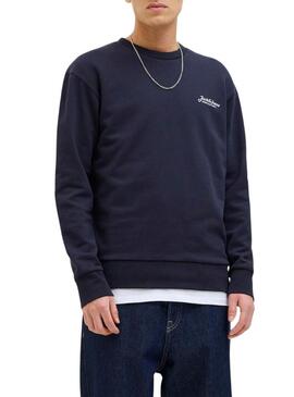 Felpa Jack and Jones Beau blu navy per uomo