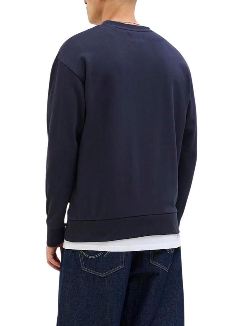 Felpa Jack and Jones Beau blu navy per uomo