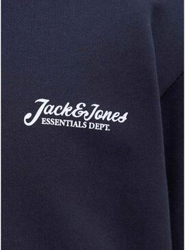 Felpa Jack and Jones Beau blu navy per uomo