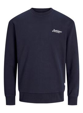 Felpa Jack and Jones Beau blu navy per uomo