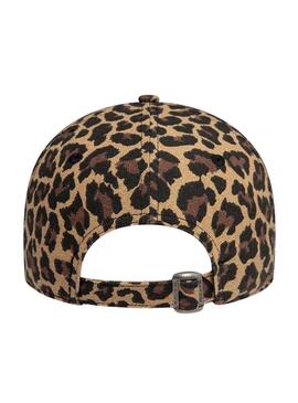 Cappello New Era Leopard marrone per donna