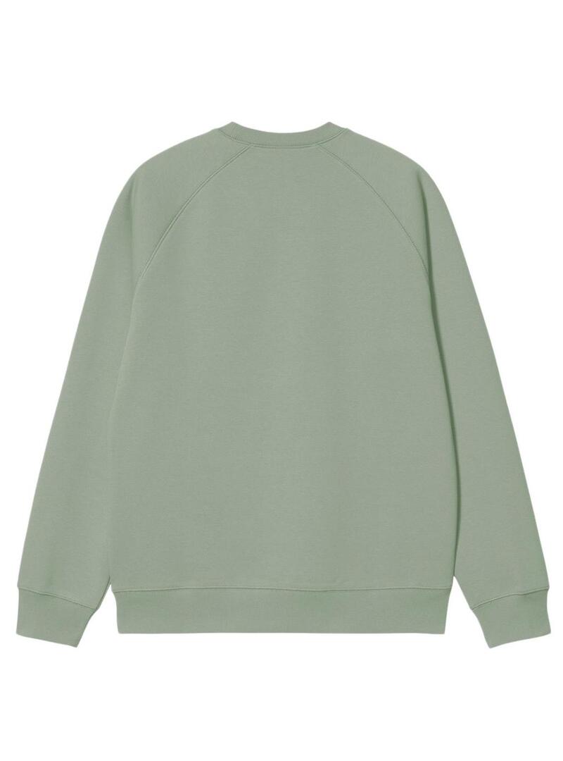 Felpa Carhartt Chase girocollo verde per uomo