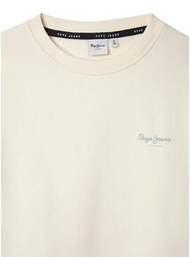 Felpa Pepe Jeans Luke beige per bambino