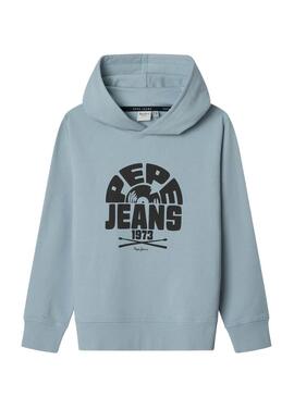 Felpa Pepe Jeans Harrison blu per bambino