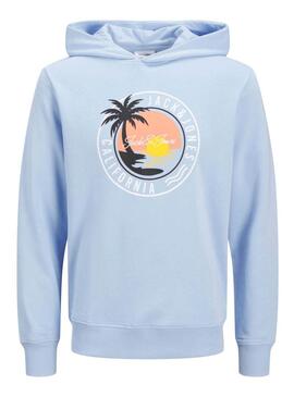 Felpa Jack and Jones Palm blu per uomo