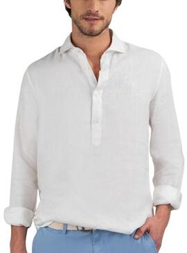 Camicia El Ganso in lino bianco per uomo