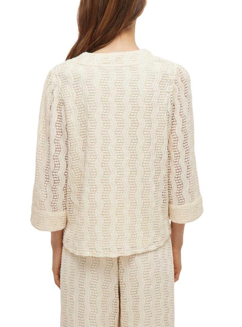 Blusa Vila Vilumena beige per donna