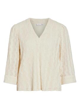 Blusa Vila Vilumena beige per donna