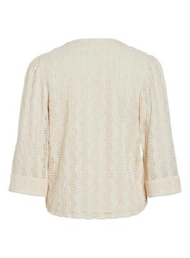 Blusa Vila Vilumena beige per donna