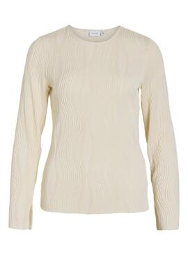 Top Vila Vinira beige per donna