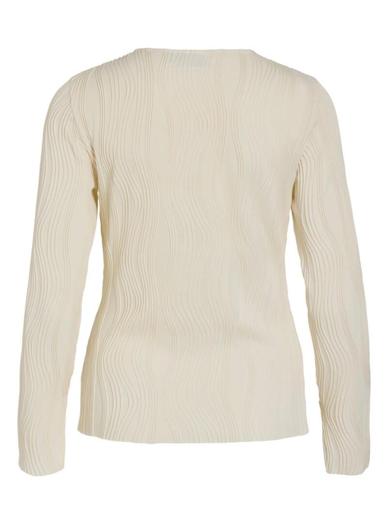 Top Vila Vinira beige per donna