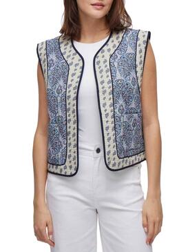 Gilet Vila Delphine blu per donna.