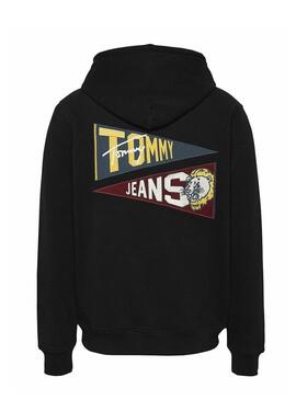 Felpa Tommy Jeans Tiger nera per uomo