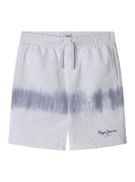 Bermudas Pepe Jeans Fabius blu e bianche per bambino