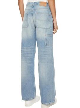 Pantaloni in denim Tommy Jeans Mia blu per donna