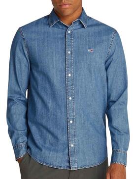 Camicia Tommy Jeans Mid blu per uomo