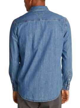 Camicia Tommy Jeans Mid blu per uomo