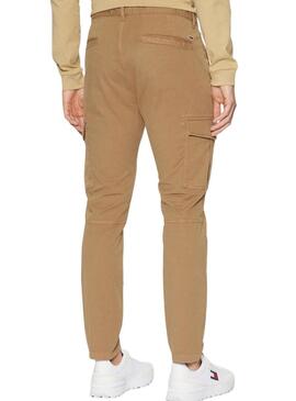 Pantaloni Tommy Jeans Austin color cammello per uomo