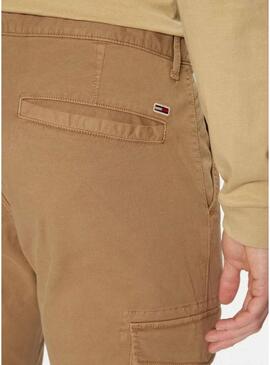 Pantaloni Tommy Jeans Austin color cammello per uomo