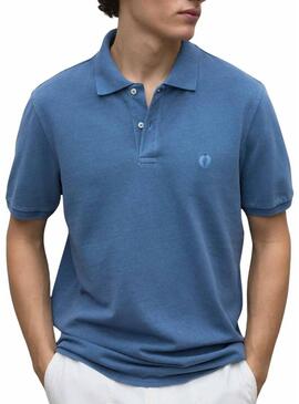 Polo Ecoalf Ted blu per uomo