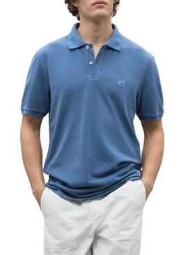 Polo Ecoalf Ted blu per uomo