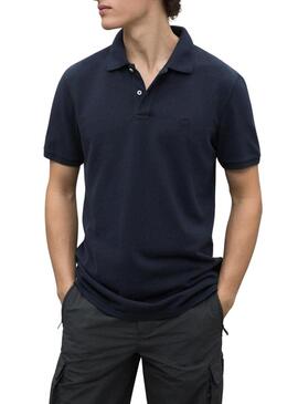 Polo Ecoalf Ted blu navy per uomo