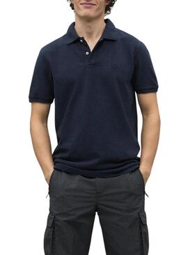 Polo Ecoalf Ted blu navy per uomo