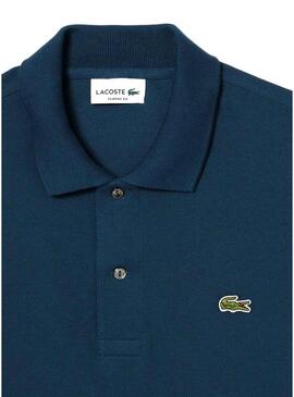 Polo Lacoste Piqué L.12.12 blu per uomo